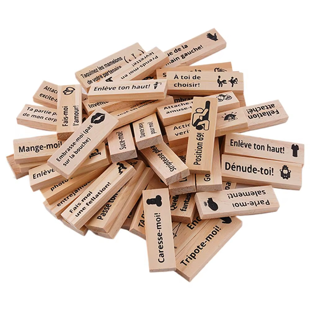 Block Tower Game for Adults Sex Toys Wooden Block for Tumbling Tower Stacking Games Erotica Party SM Block