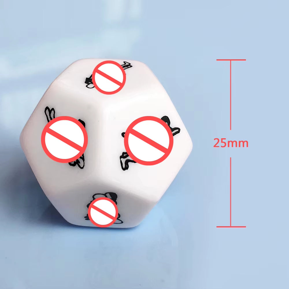 Sex Toys for Couples Women Adult Game Funny Sex Dice 6/12 Sides Romance Love Humour Gambling Erotic Crap Dice Bar Christmas Gift